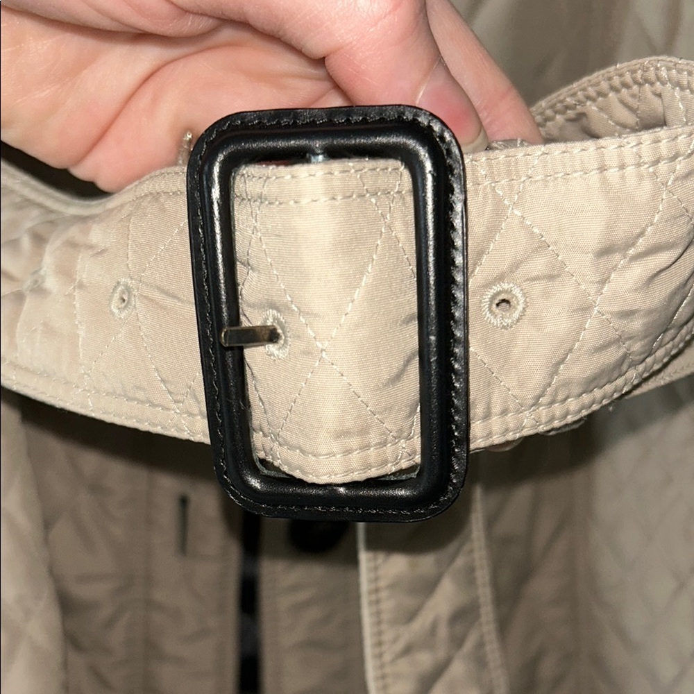 Burberry Quilted Long Belted Coat in Beige - Picture 10 of 10
